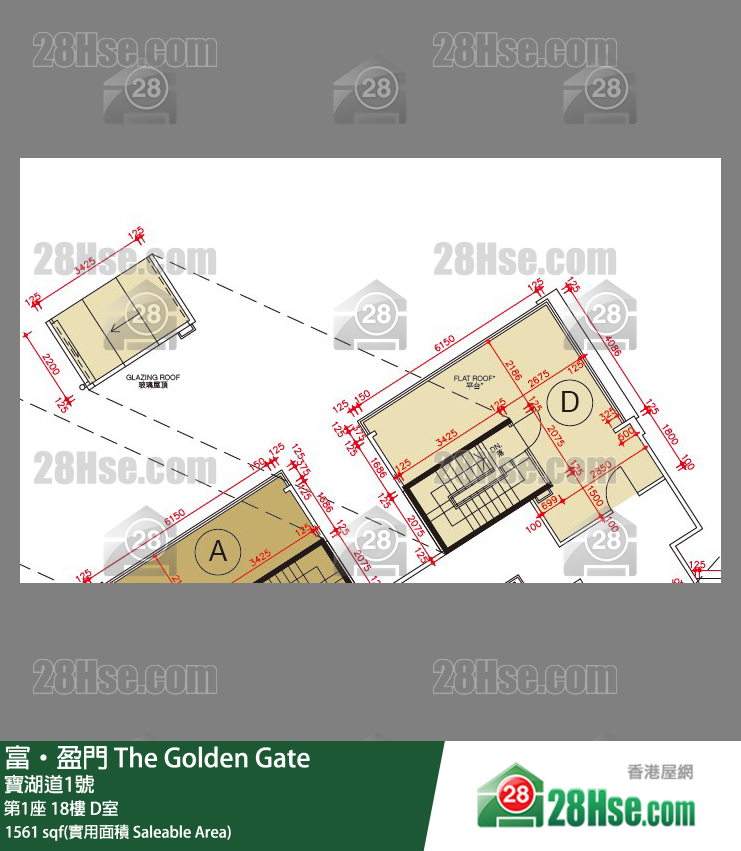富盈门 第1座 18楼 D室 平面图