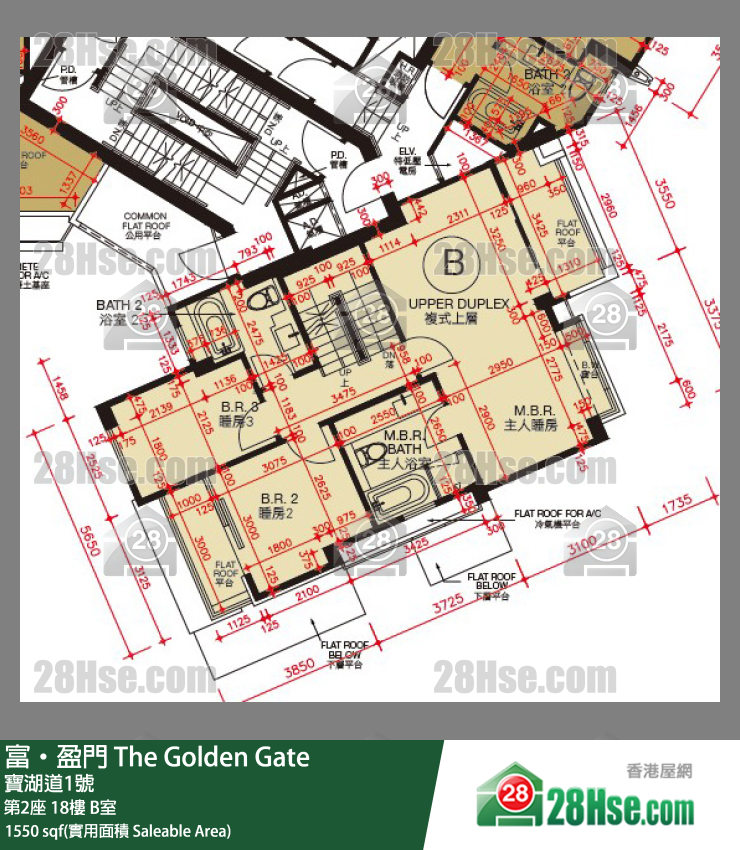 富盈门 第2座 18楼 B室 平面图