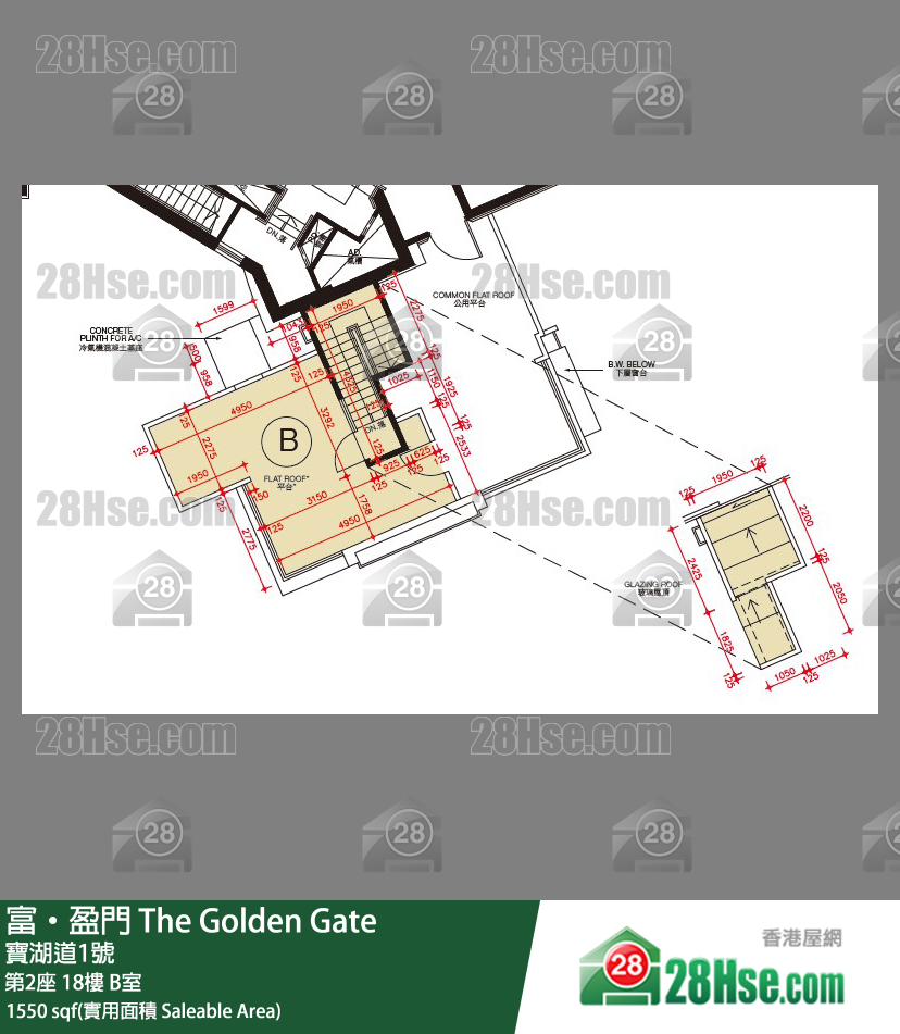 富盈门 第2座 18楼 B室 平面图