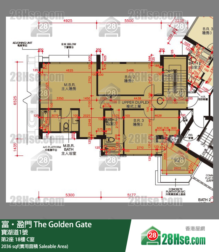 富盈门 第2座 18楼 C室 平面图