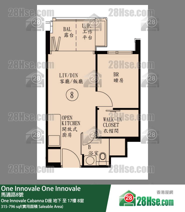 One Innovale One Innovale Cabanna D座 2樓 8室 平面圖