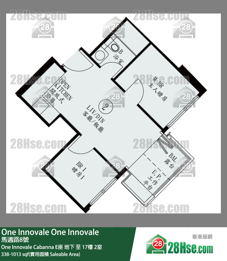 One Innovale One Innovale Cabanna E座 10楼 2室 平面图