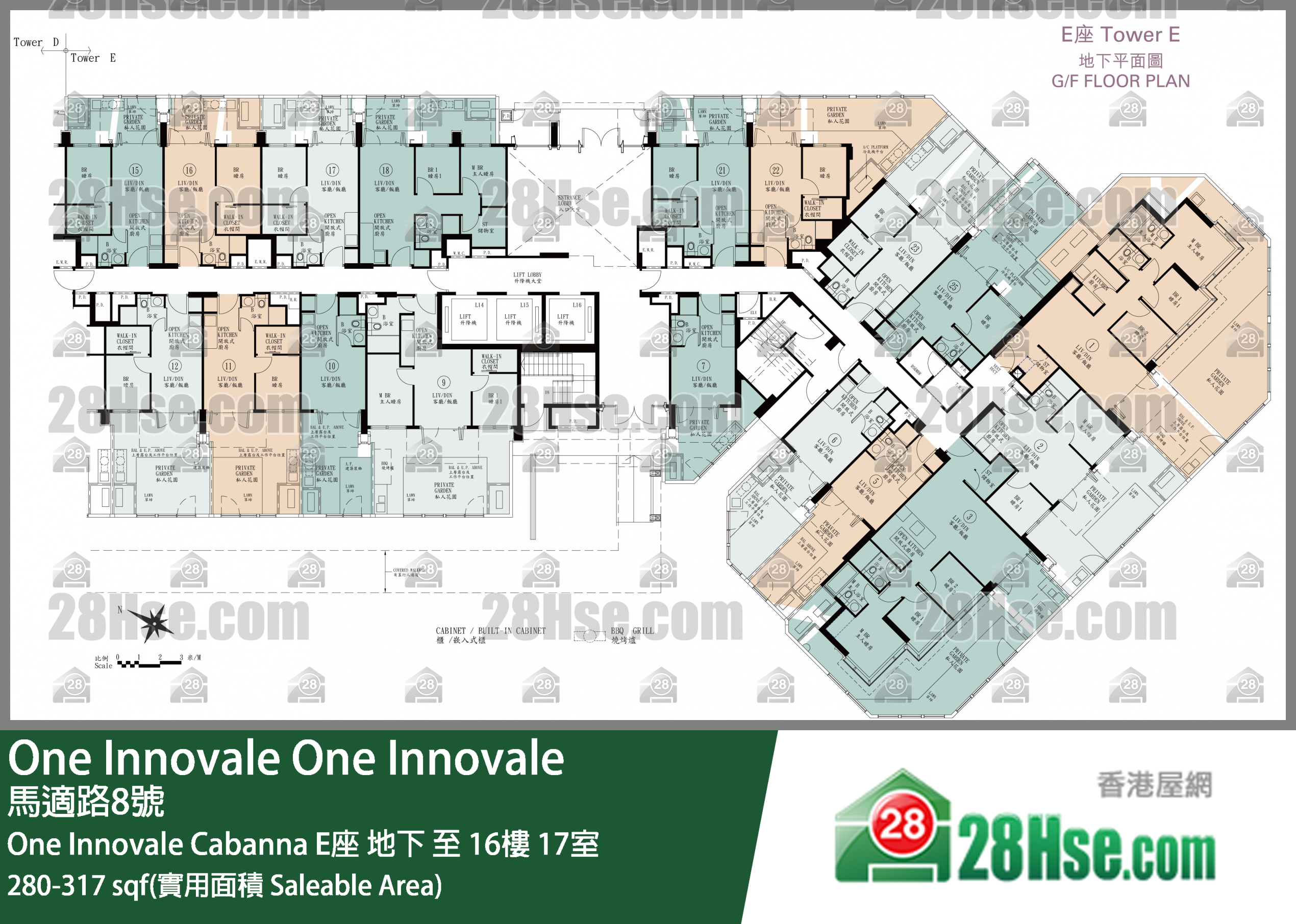 One Innovale One Innovale Cabanna E座 6楼 17室 平面图