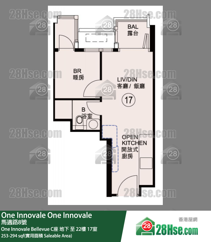 One Innovale One Innovale Bellevue C座 12樓 17室 平面圖