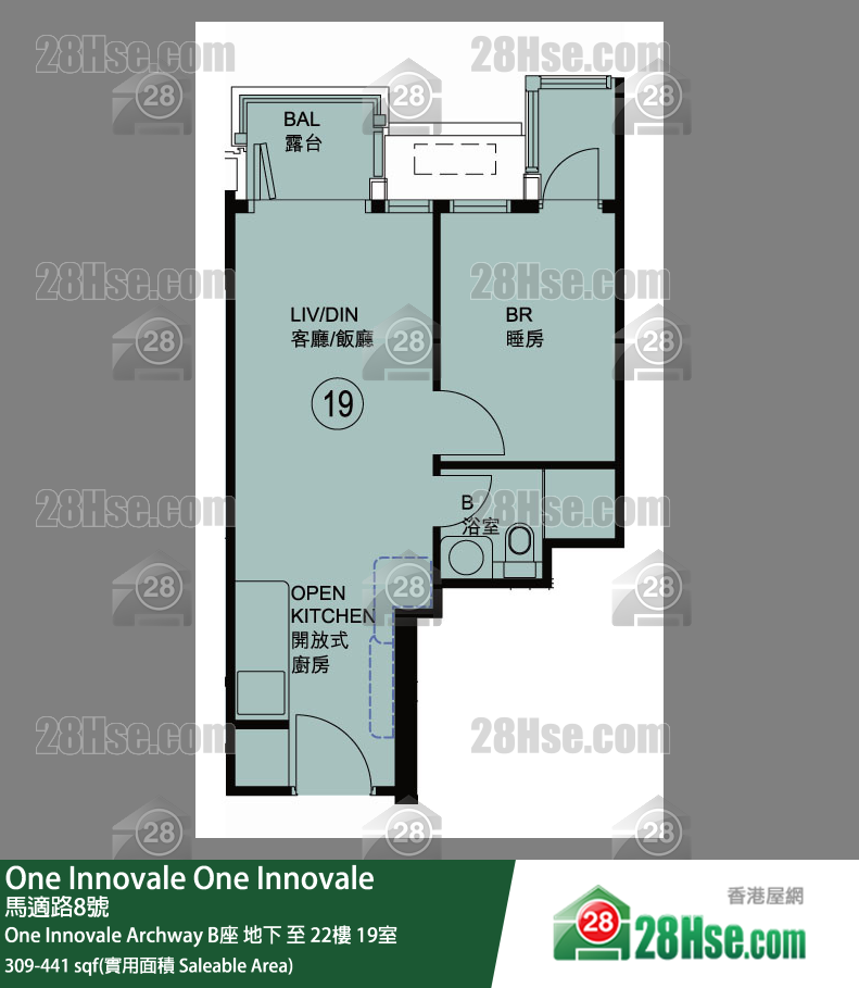 One Innovale 单位平面图(由 28Hse 提供)