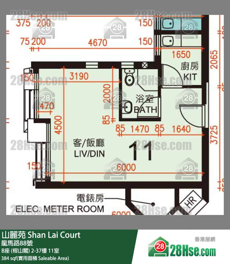 Shan Lai Court Unit FloorPlan (Provided by 28Hse)