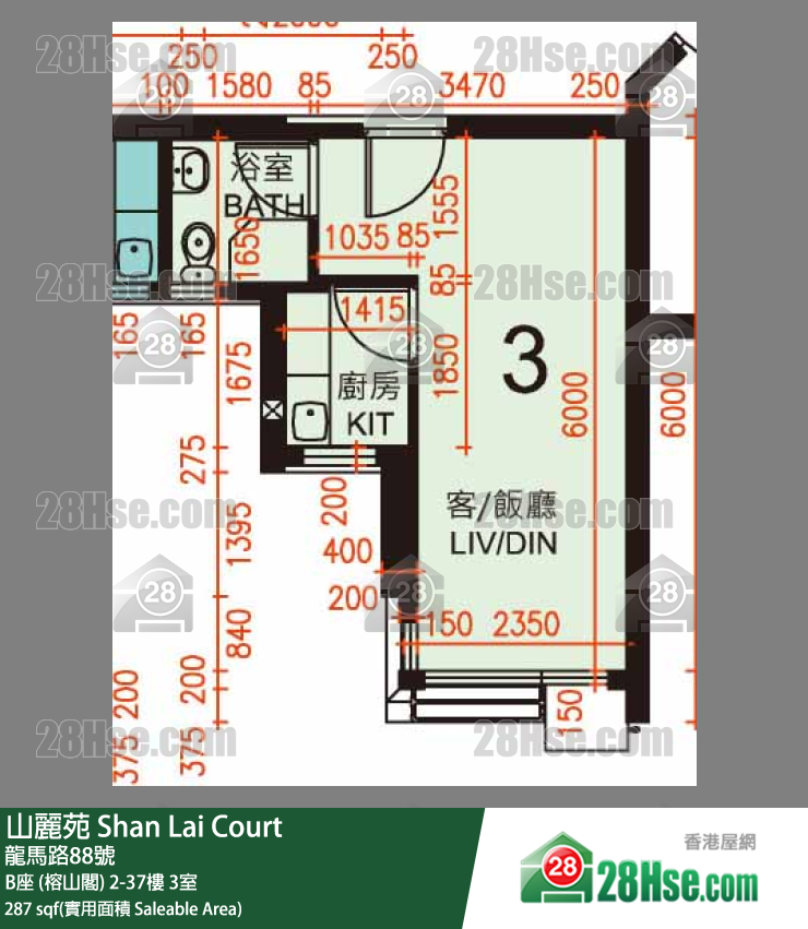 Shan Lai Court Unit FloorPlan (Provided by 28Hse)