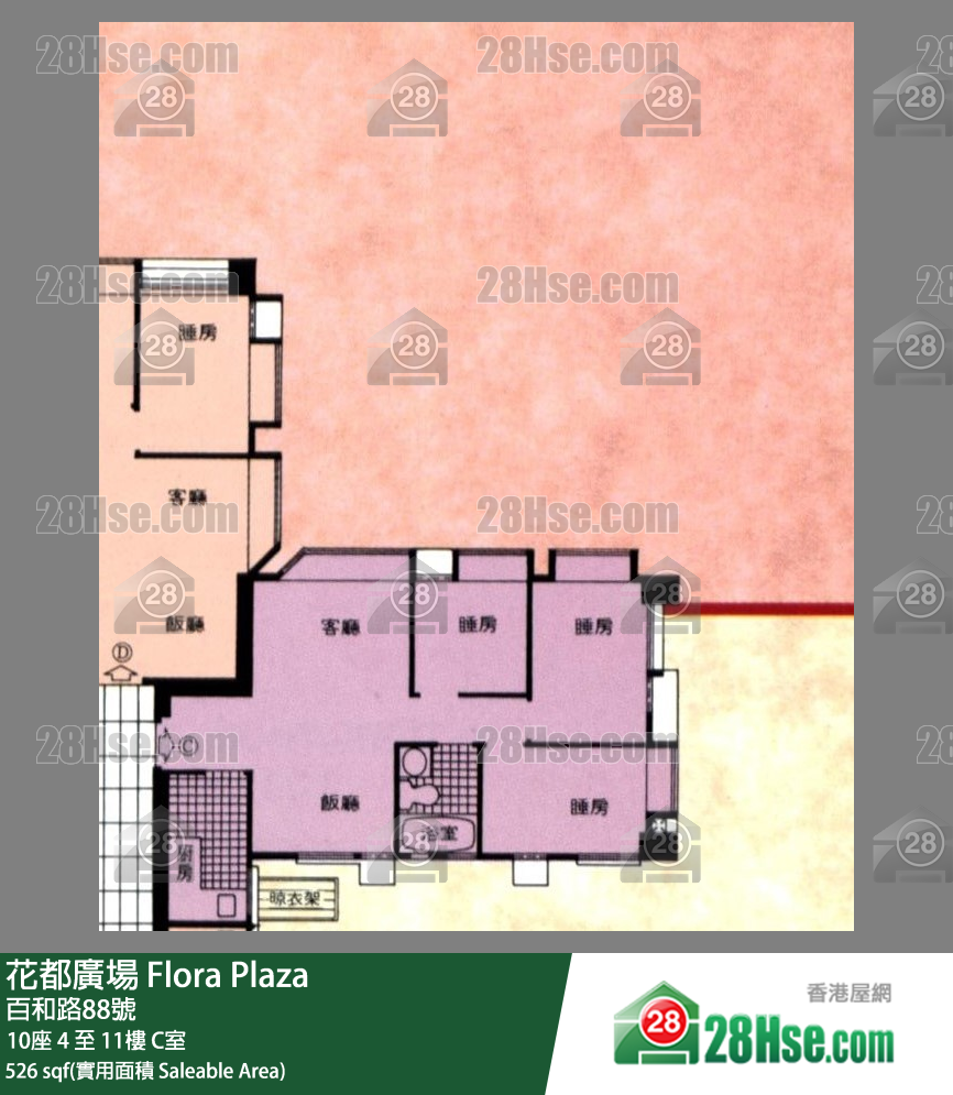 花都廣場 10座7樓 C室 平面圖