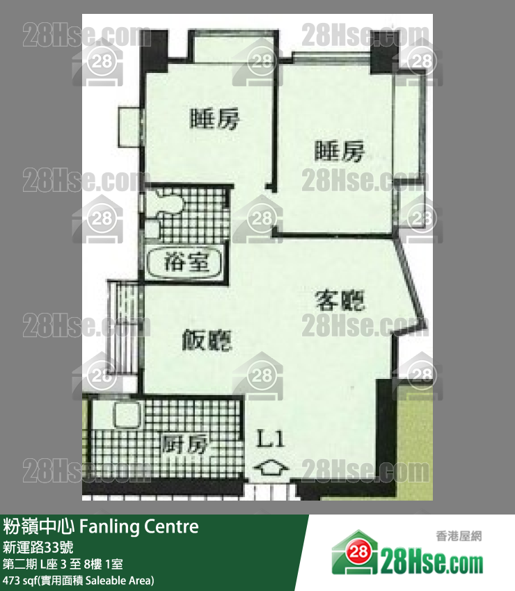 粉岭中心 第二期L座6楼 1室 平面图