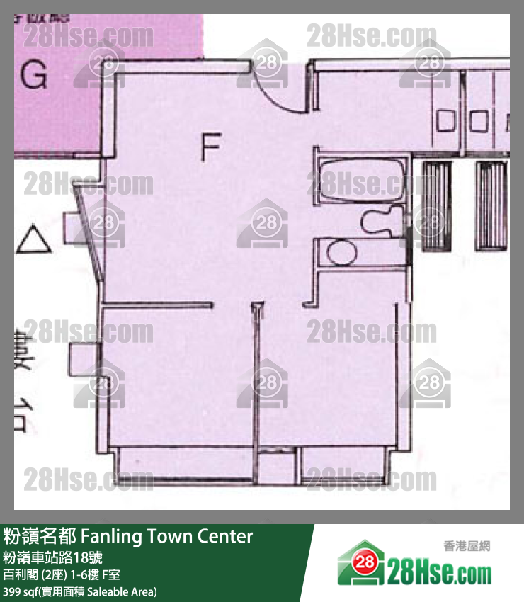 粉岭名都 百利阁 (2座)6楼 F室 平面图
