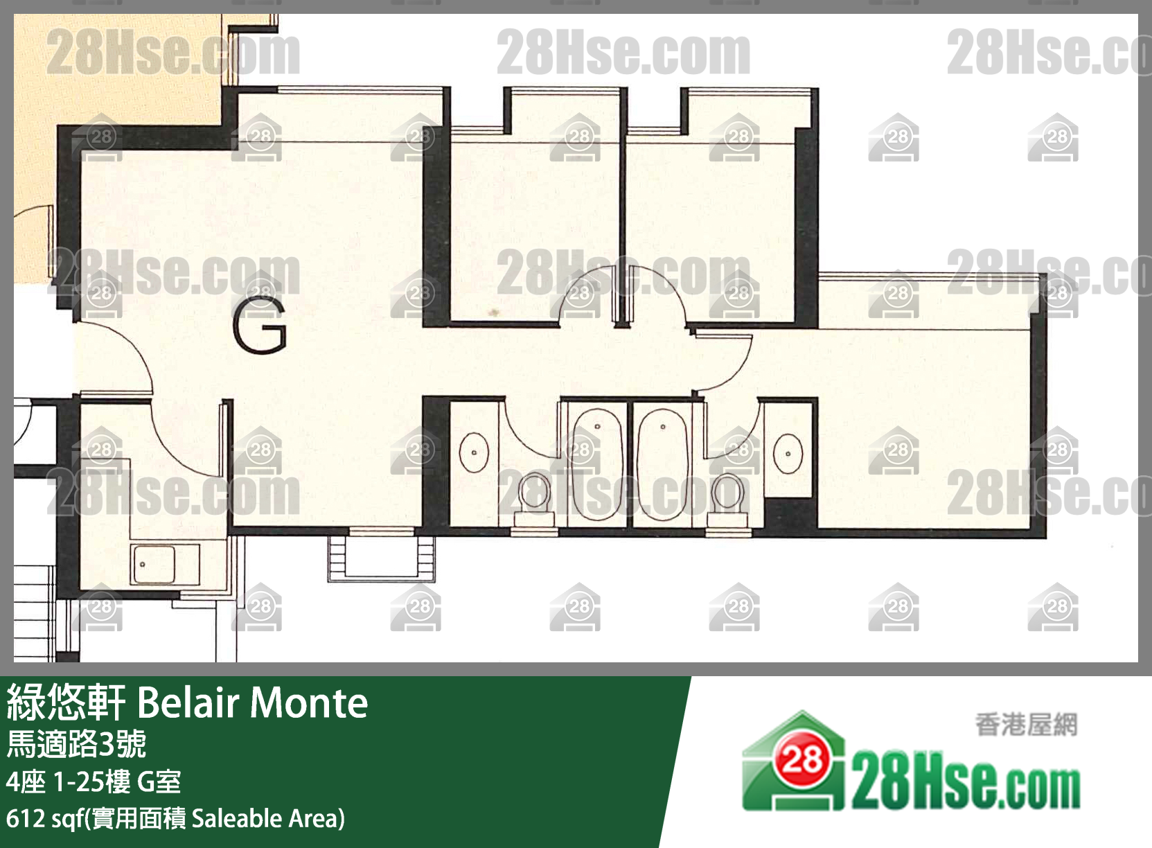 綠悠軒 4座2樓 G室 平面圖