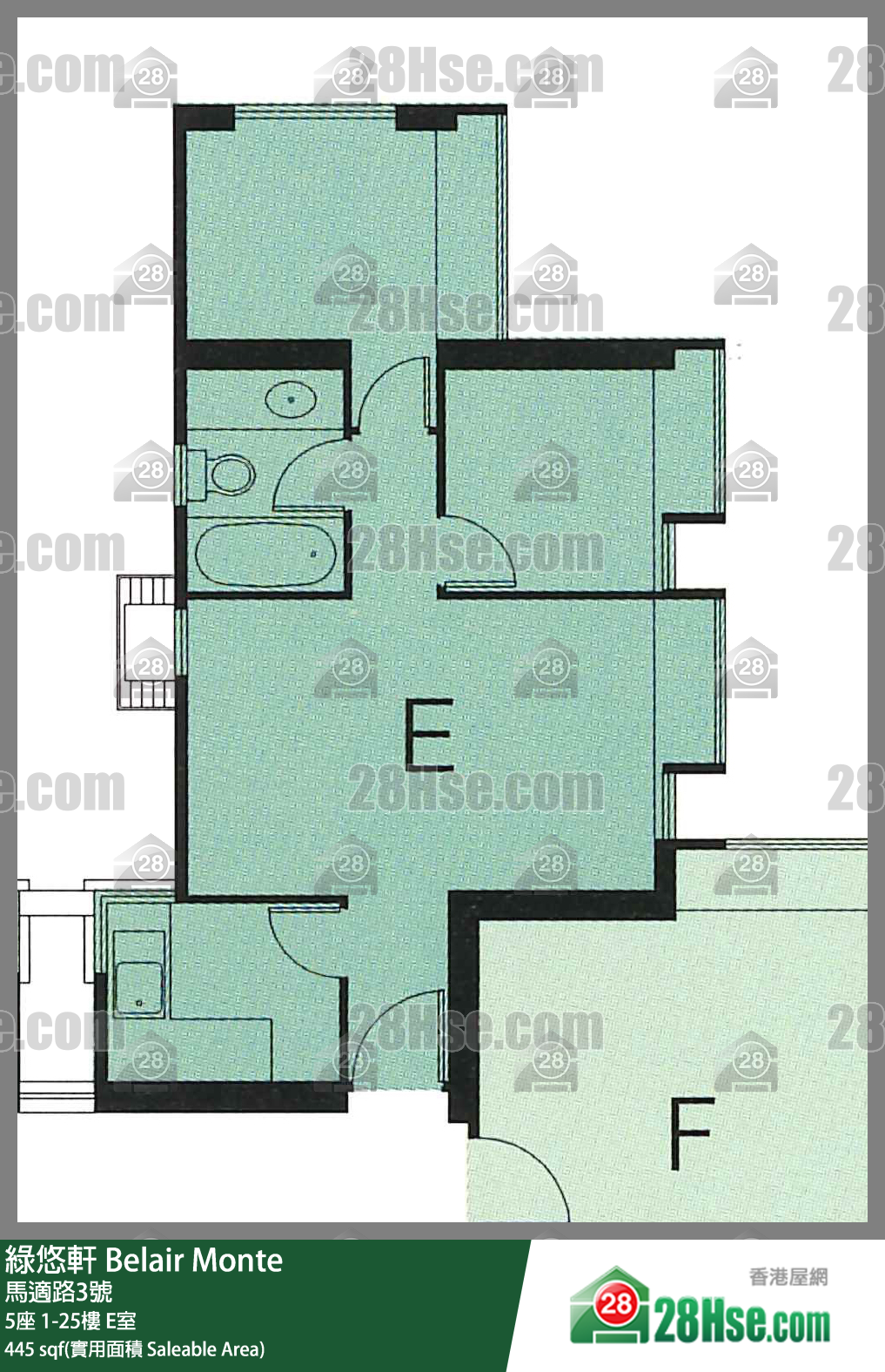 綠悠軒 5座8樓 E室 平面圖