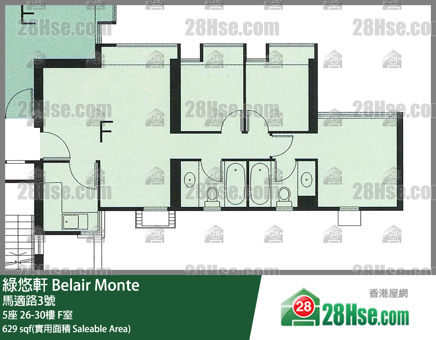綠悠軒 5座30樓 F室 平面圖