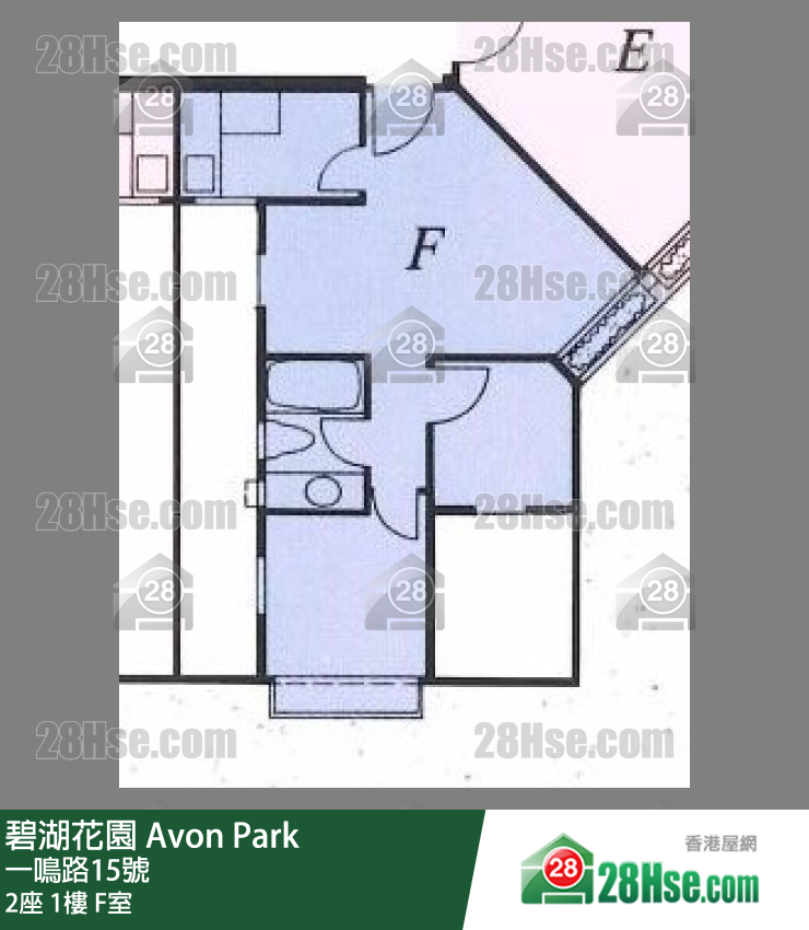 碧湖花園 2座1樓 F室 平面圖