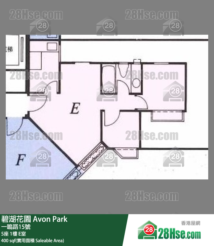 碧湖花園 5座1樓 E室 平面圖