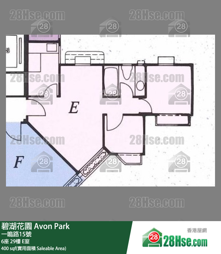 碧湖花園 6座29樓 E室 平面圖