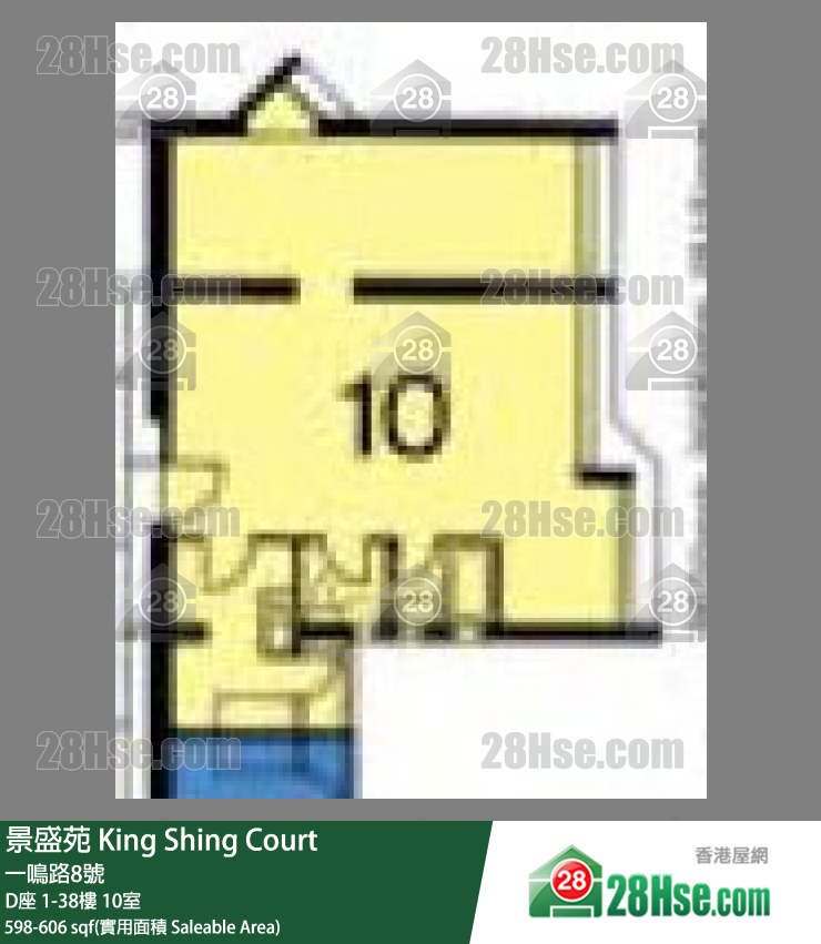 景盛苑 D座1樓 10室 平面圖