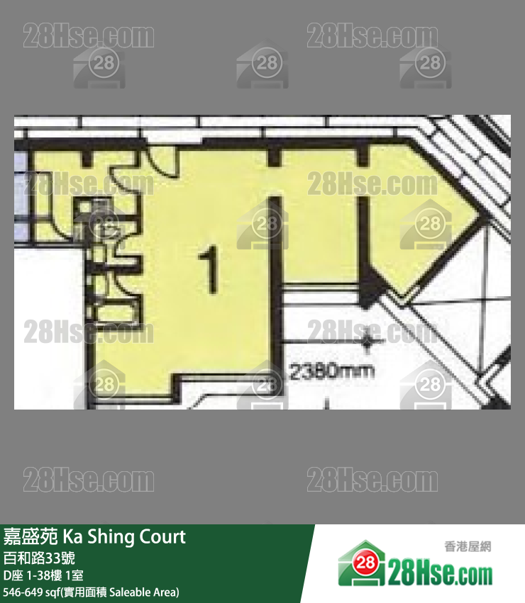 嘉盛苑 D座31樓 1室 平面圖