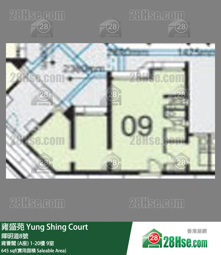 雍盛苑 雍薈閣 (A座) 13樓 9室 平面圖