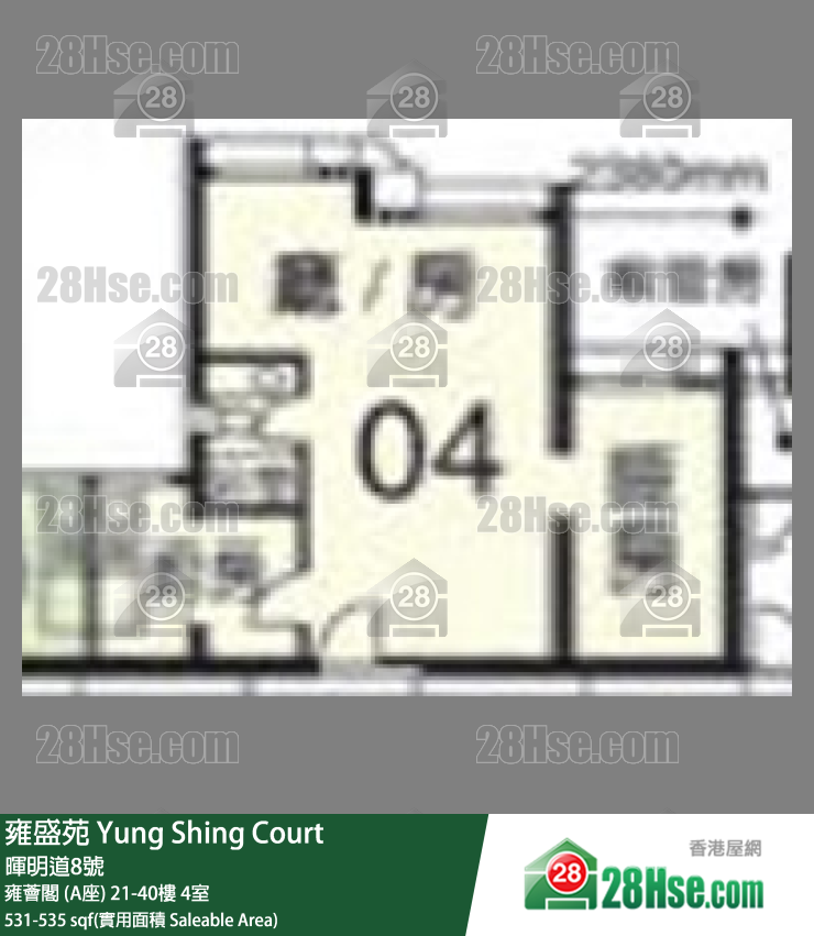 雍盛苑 雍薈閣 (A座)31樓 4室 平面圖