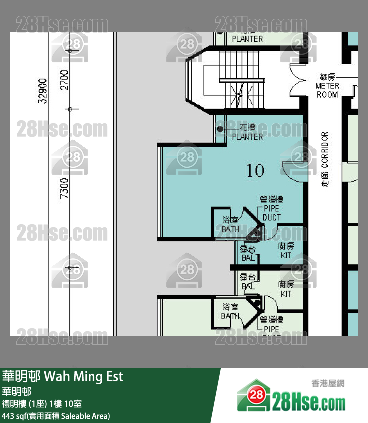 華明邨 禮明樓 (1座)1樓 10室 平面圖