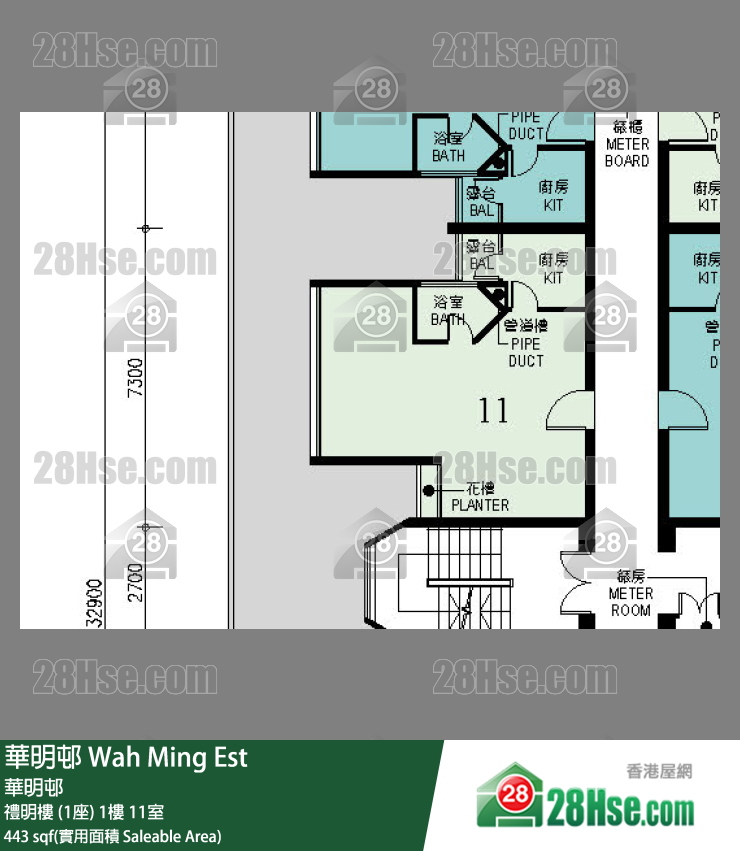 华明邨 礼明楼 (1座)1楼 11室 平面图