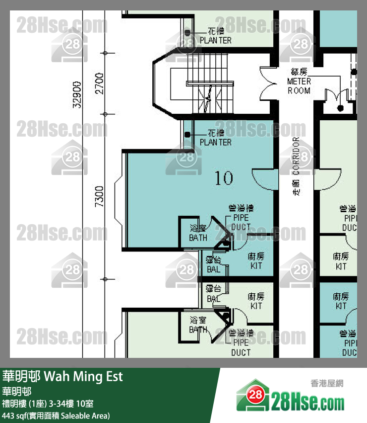 華明邨 禮明樓 (1座)17樓 10室 平面圖