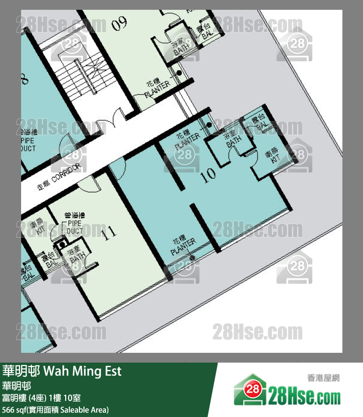 華明邨 富明樓 (4座)1樓 10室 平面圖