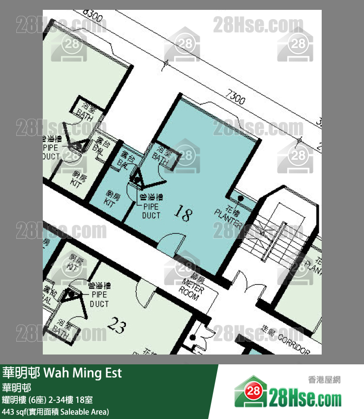 華明邨 耀明樓 (6座)9樓 18室 平面圖