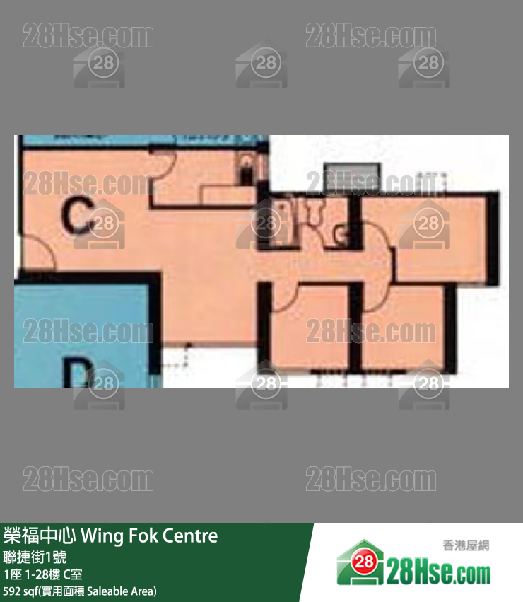 榮福中心 1座6樓 C室 平面圖