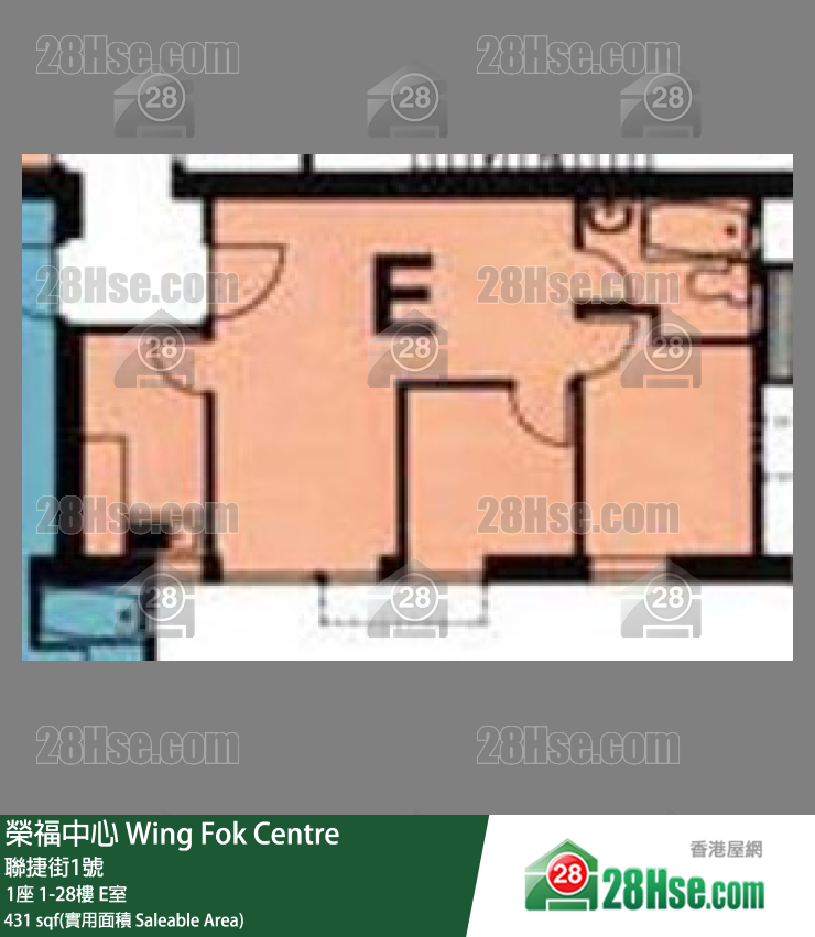 榮福中心 1座3樓 E室 平面圖