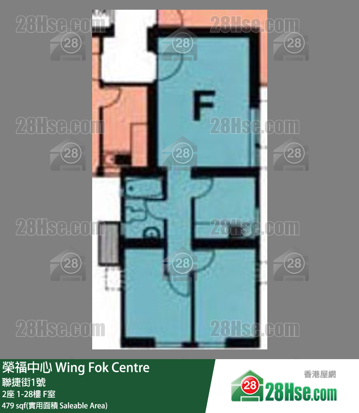 榮福中心 2座25樓 F室 平面圖