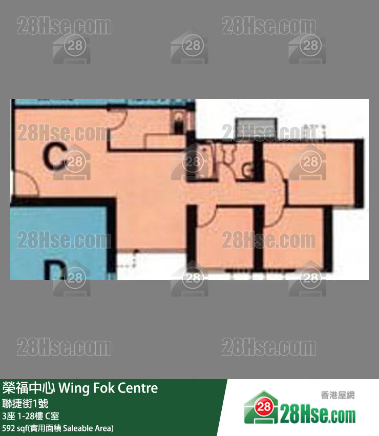 榮福中心 3座16樓 C室 平面圖