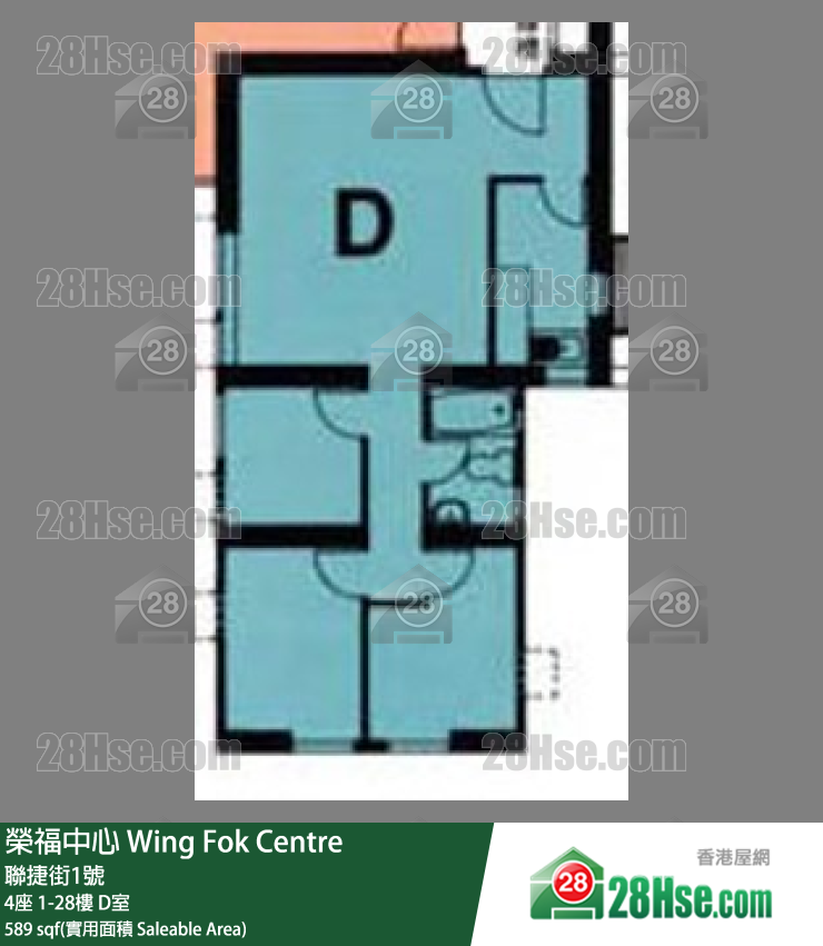 榮福中心 4座15樓 D室 平面圖