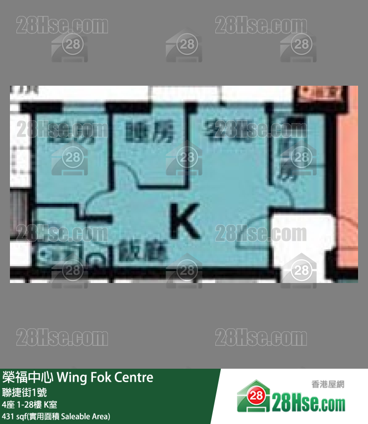 榮福中心 4座15樓 K室 平面圖