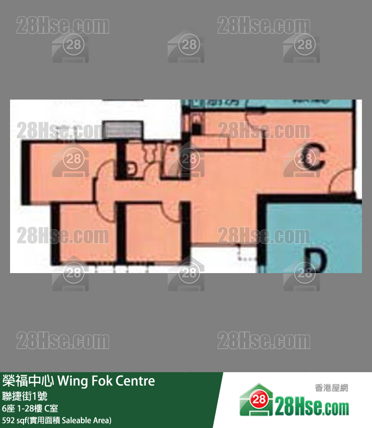 榮福中心 6座23樓 C室 平面圖