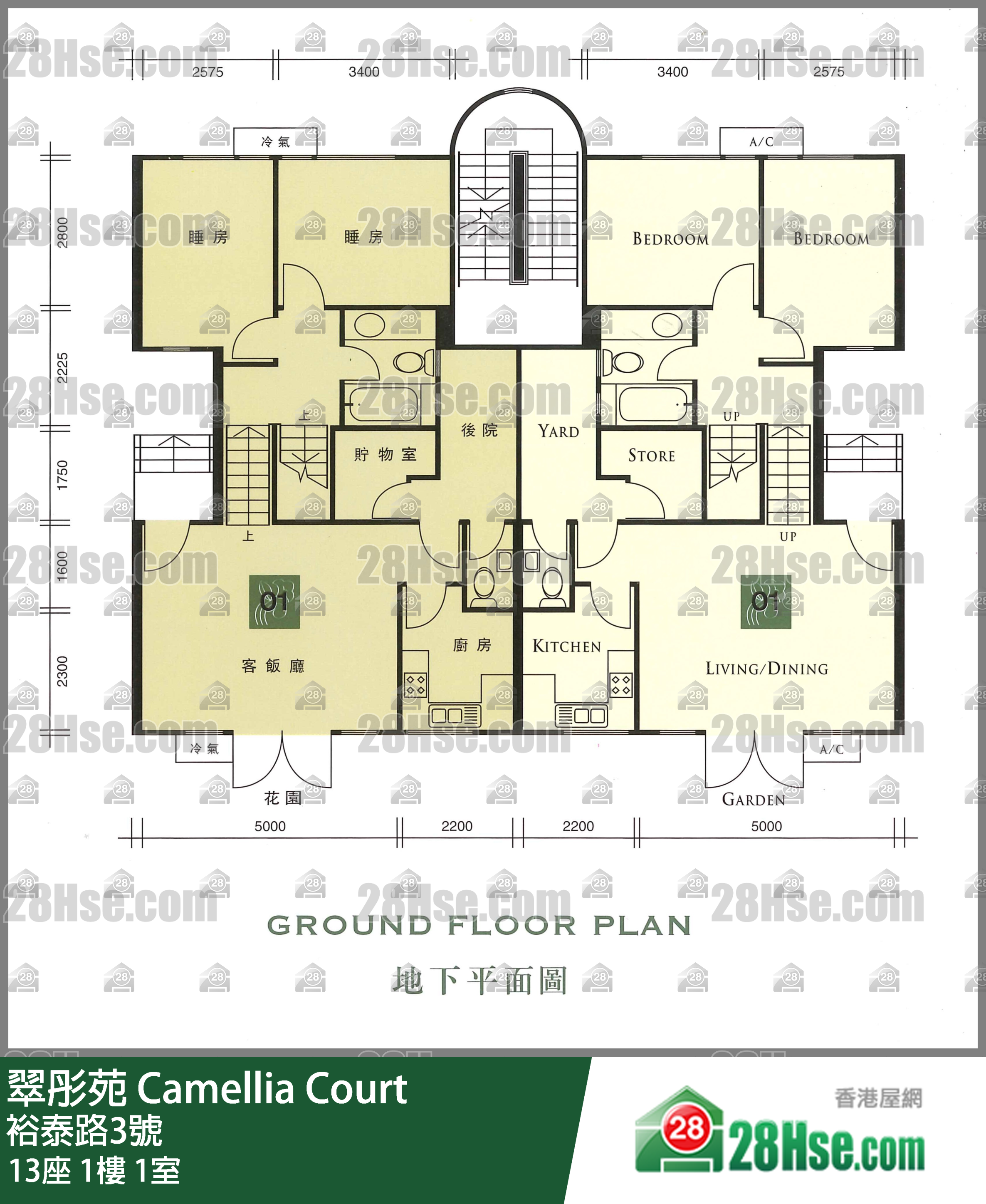 翠彤苑 13座 2樓 1室 平面圖