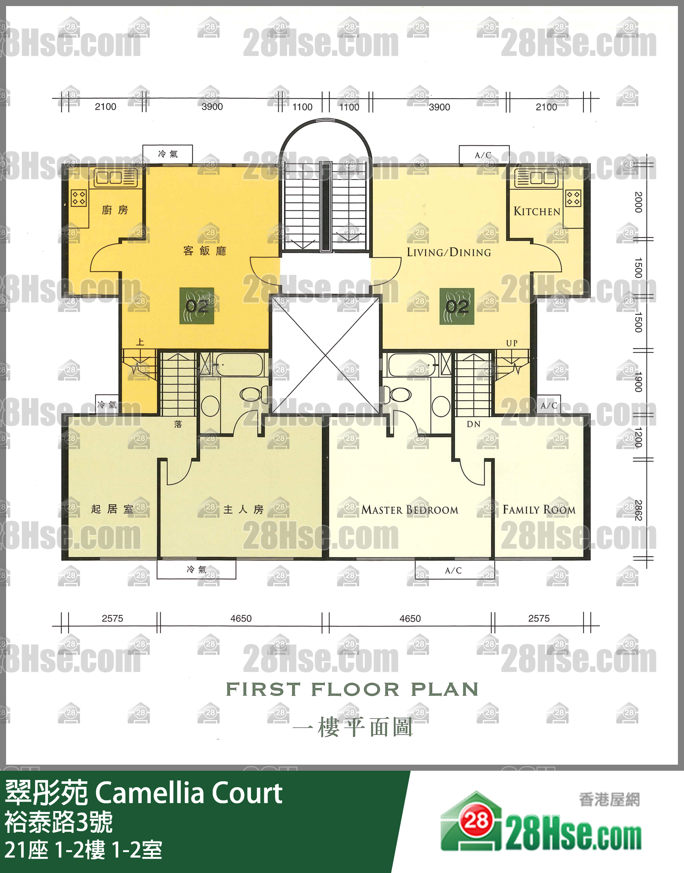 翠彤苑 21座 2樓 1室 平面圖