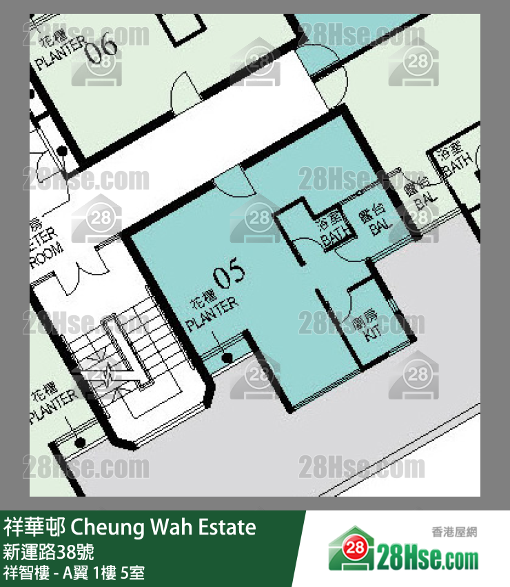 祥華邨 祥智樓 - A翼1樓 5室 平面圖