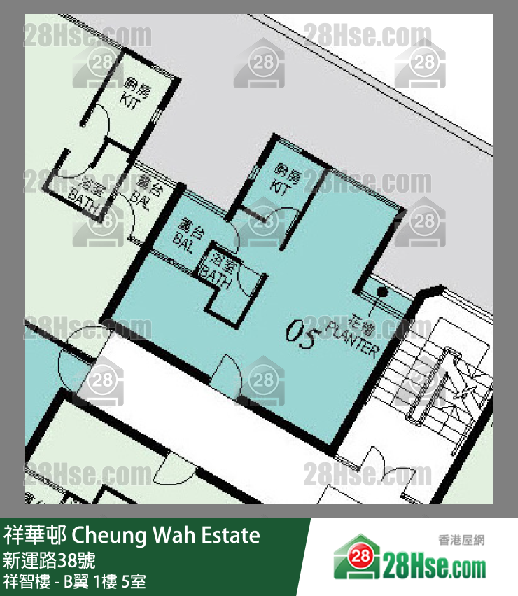 祥華邨 祥智樓 - B翼1樓 5室 平面圖