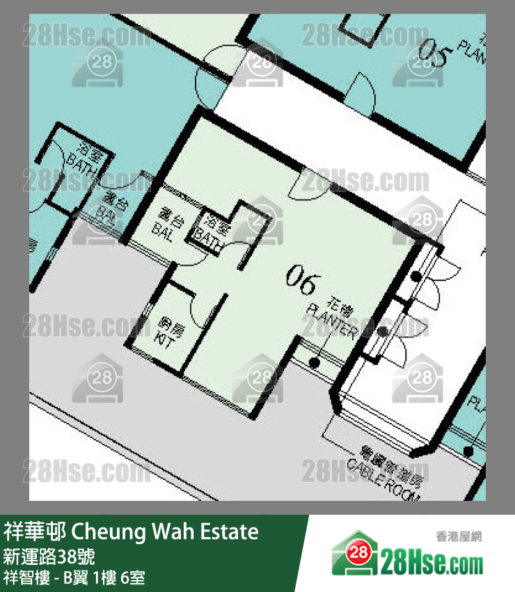祥華邨 祥智樓 - B翼 1樓 6室 平面圖