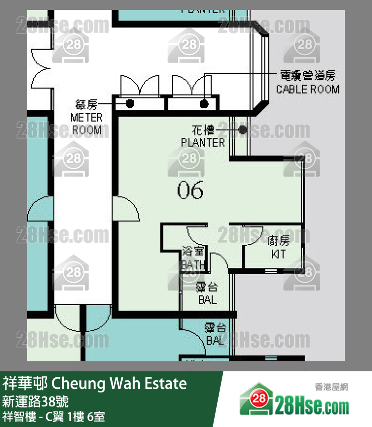 祥華邨 祥智樓 - C翼1樓 6室 平面圖