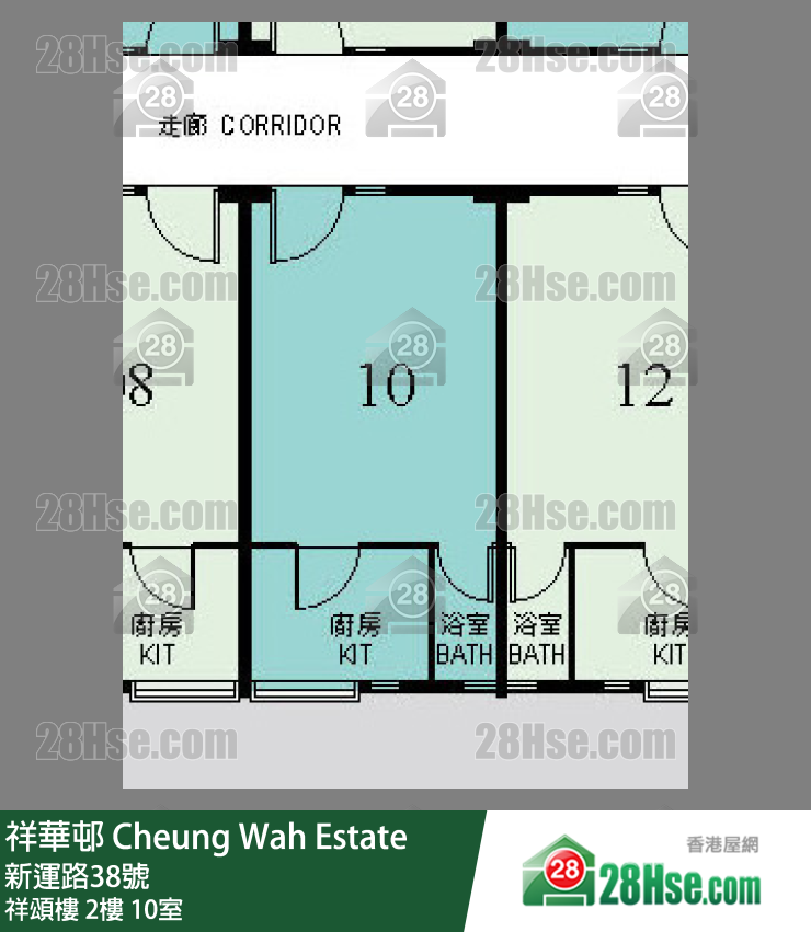 祥華邨 祥頌樓 2樓 10室 平面圖