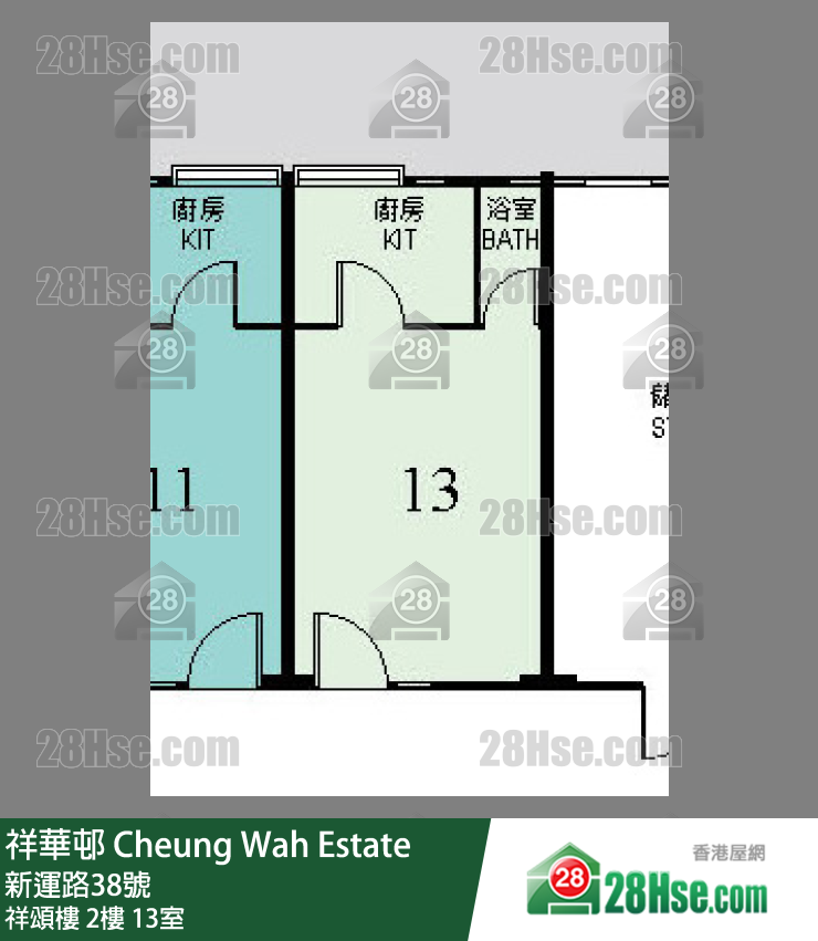 祥華邨 祥頌樓2樓 13室 平面圖