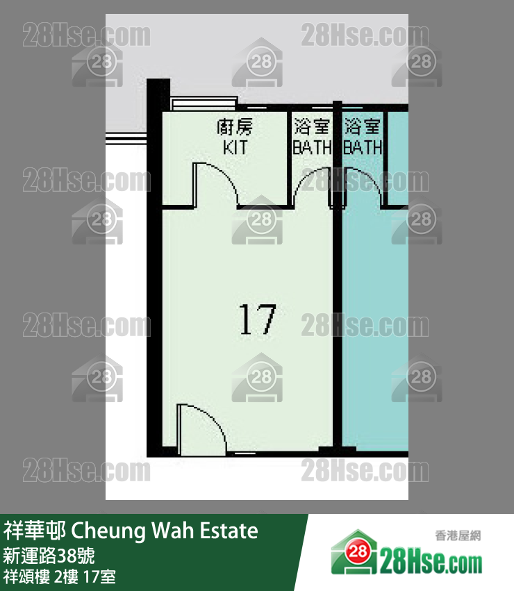 祥華邨 祥頌樓2樓 17室 平面圖