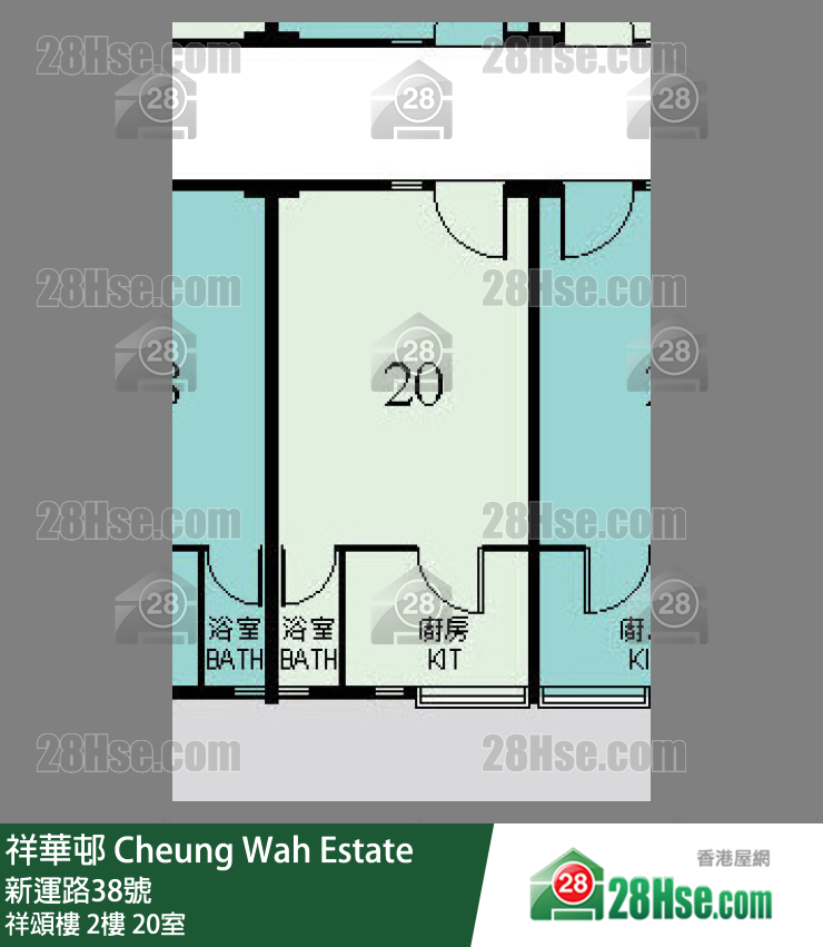 祥華邨 祥頌樓2樓 20室 平面圖