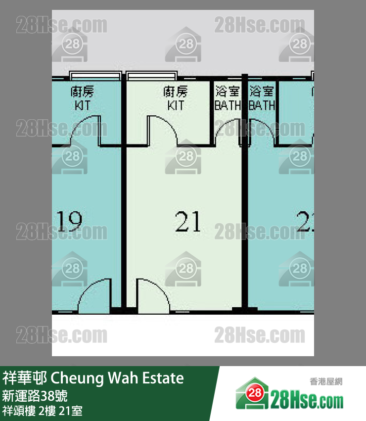 祥華邨 祥頌樓2樓 21室 平面圖