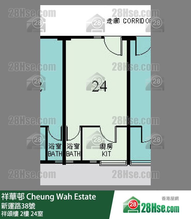 祥華邨 祥頌樓2樓 24室 平面圖