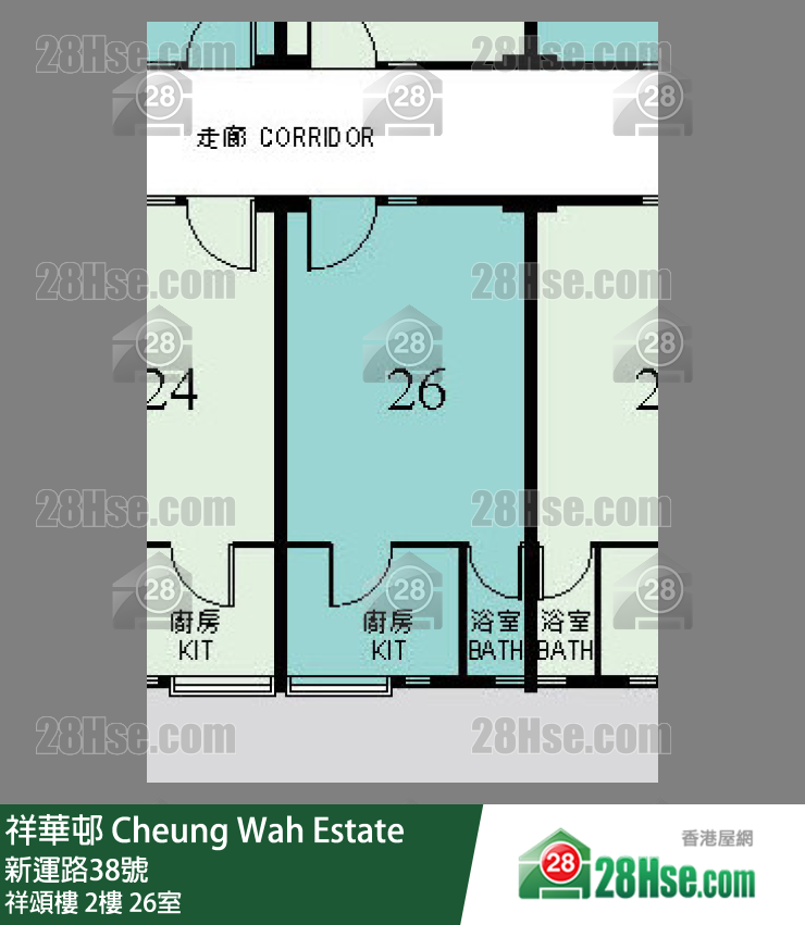 祥華邨 祥頌樓2樓 26室 平面圖
