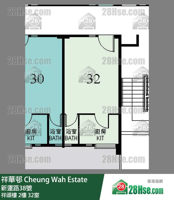 祥華邨 祥頌樓2樓 32室 平面圖